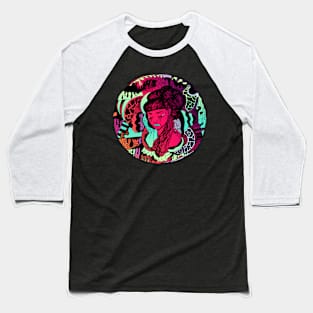 Blue Red Blend Circle of The Geisha Baseball T-Shirt